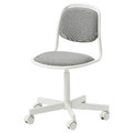 ÖRFJÄLL Children's desk chair, white, Vissle light grey