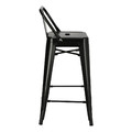 Bar Stool Paris Back Short 66cm, black