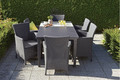 Garden Armchair, rattan style, graphite