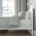 MALM Bed frame, high, white/Lindbåden, 140x200 cm