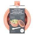 Round Lunch Box with Forx, orange