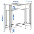 IDANÄS Console table, white, 104x32x95 cm