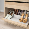 KOMPLEMENT Pull-out tray with shoe insert, white stained oak effect/light grey, 75x58 cm