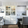 HAVSTA Storage combination w glass-doors, white, 121x47x212 cm