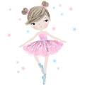 Wall Sticker 50x90cm - Ballerina Pink