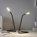 HÅRTE LED work lamp, black/silver-colour