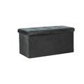 Pouffe Intesi Velse, velvet, black