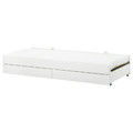 SLÄKT Underbed with storage, white, 90x200 cm