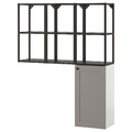 ENHET Storage combination for laundry, anthracite/grey frame, 120x32x150 cm