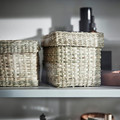 LURPASSA Box with lid, set of 2, seagrass