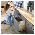 KALLSÖ Storage bench, grey, 80x38x56 cm