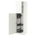 METOD High cabinet with cleaning interior, white/Ringhult white, 60x60x220 cm