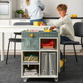 ÖVNING Trolley, white/grey-green, 54x33 cm