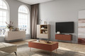 TV Cabinet Desin 120, ceramic red/nagano oak