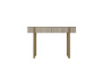 Modern Console Table Dresser Dressing Table Verica, biscuit oak/gold legs