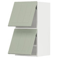 METOD Wall cabinet horizontal w 2 doors, white/Stensund light green, 40x80 cm