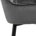 Bar Stool with Backrest Brooke VIC, grey