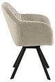 Upholstered Chair Lola, auto return, velvet, sand