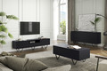 Coffee Table with Storage Scalia 120, matt black/black legs