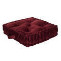 Floor Cushion, thick, burgundy