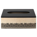 Tissue Box Tis, black/natural