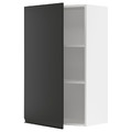METOD Wall cabinet with shelves, white/Upplöv matt anthracite, 60x100 cm