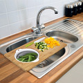 Bamboo Chopping Board with Integrated Sieve