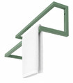Double Wall-Mounted Towel Rail, green