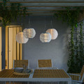 SOLVINDEN LED solar-powered pendant lamp, outdoor/globe light blue, 22 cm