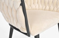 Glamour Braided Chair ROSA, black-beige