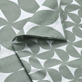 ÄNGSNEJLIKA Duvet cover and pillowcase, grey/green, 150x200/50x60 cm