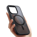 CRONG Phone Case MagSafe iPhone 16 Hybrid Frost MAG Cover, black