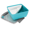 Lunch Box Divided with Fork 2.6l, light blue