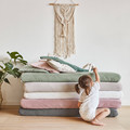 LEANDER Sheet for baby cot 2 pcs, Sage Green