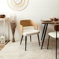 Dining Chair Roki, beige boucle