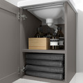 ENHET / TVÄLLEN Wash-stnd w door/wash-basin/tap, grey/grey frame, 44x43x65 cm