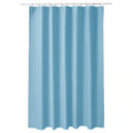 LUDDHAGTORN Shower curtain, blue, 180x180 cm