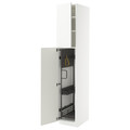 METOD High cabinet with cleaning interior, white/Ringhult white, 40x60x220 cm