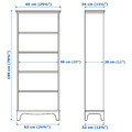 LOMMARP Bookcase, dark blue-green, 65x199 cm