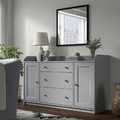 NYPONBUSKE Mirror, black, 65x65 cm