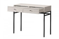 Dressing Table Lorini 100, cashmere, black T knobs, black legs