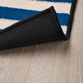 VÄNDPLATS Rug, low pile, blue black/stripe, 60x90 cm