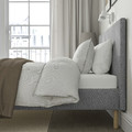 TÄRNKULLEN Upholstered bed frame, Tibbleby beige/grey/Luröy, 160x200 cm