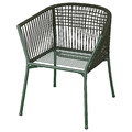 SEGERÖN Chair with armrests, outdoor, dark green