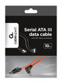 Gembird Serial ATA III 50 cm Data Cable with 90 degree Bent Connector, metal clips