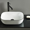 Knap Bathroom Countertop Shanxi 60.4 x 45.3 x 2 cm, black
