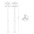 GoodHome Outdoor Lamp LED Charwell 3G E27 IP44, steel
