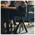 RUDSTORP Stool, black, 44-55 cm