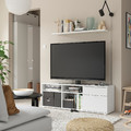 VIHALS TV bench, white, 146x37x50 cm
