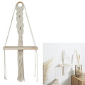 Wall Shelf Boho, small, beige macrama